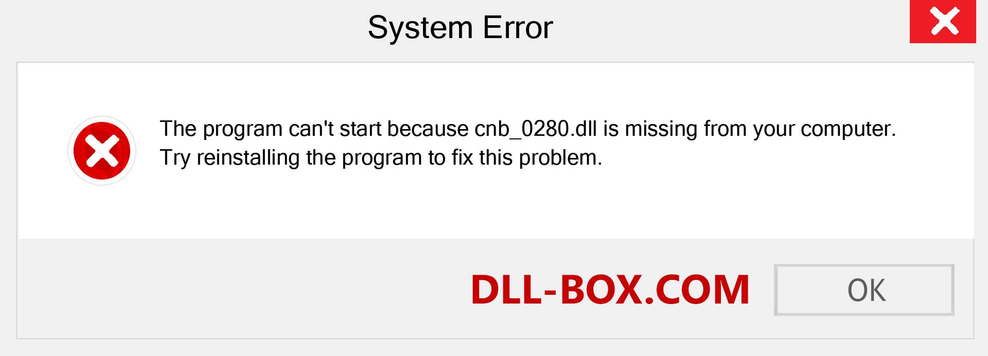  cnb_0280.dll file is missing?. Download for Windows 7, 8, 10 - Fix  cnb_0280 dll Missing Error on Windows, photos, images